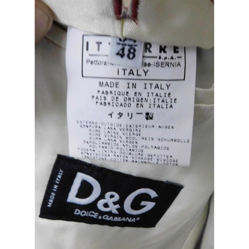Men's‎ Dolce Gabbana Single Breasted Black Wool Trench Coat Italy 34/48 - Picture 5 of 9